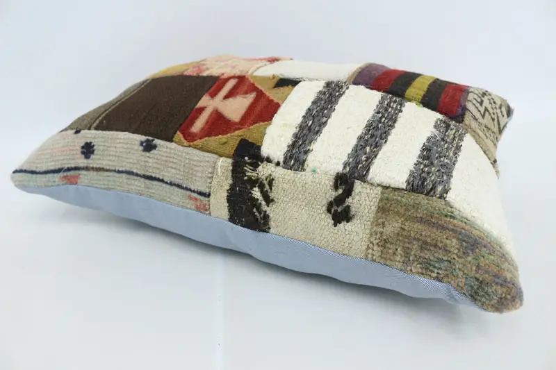 Pillow, 16x24 Beige Pillow, Vintage Kilim Pillow, Authentic Pillow Case, Home Decor Pillow, Vintage Pillow, Natural Cushion, Nomadic Cushion - 6