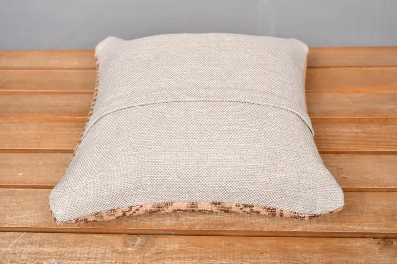 Pastel Cushion Cover, Vintage Pillow, Kilim Pillow, Cushion Cover, Nautical Throw Pillow, Antique Pillows, 12x12 Beige Pillow Cover - 5