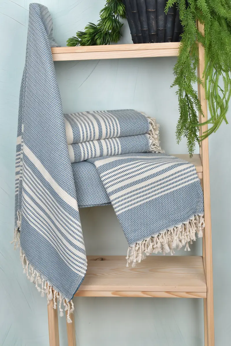 Best Friend Gift Ideas, Turkish Towel Beach, 70x40 Cotton Striped Towel, Beach towel, Personalized Turkish bath towel for home decor, Custom Gift - 6