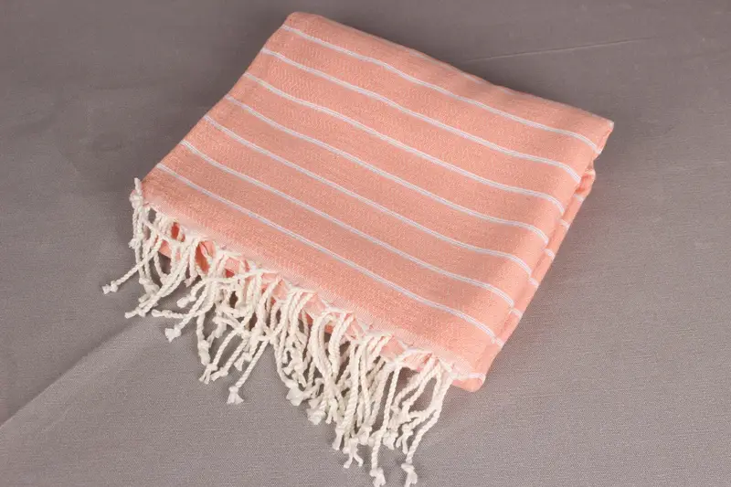 Quick-dry peshtemal, Wedding Anniversary Gift, 70x40 Cotton Striped Towel, Xmas Gifts, Wedding Gift, Quick-Dry Beach Towel, Organic Cotton Towel - 6