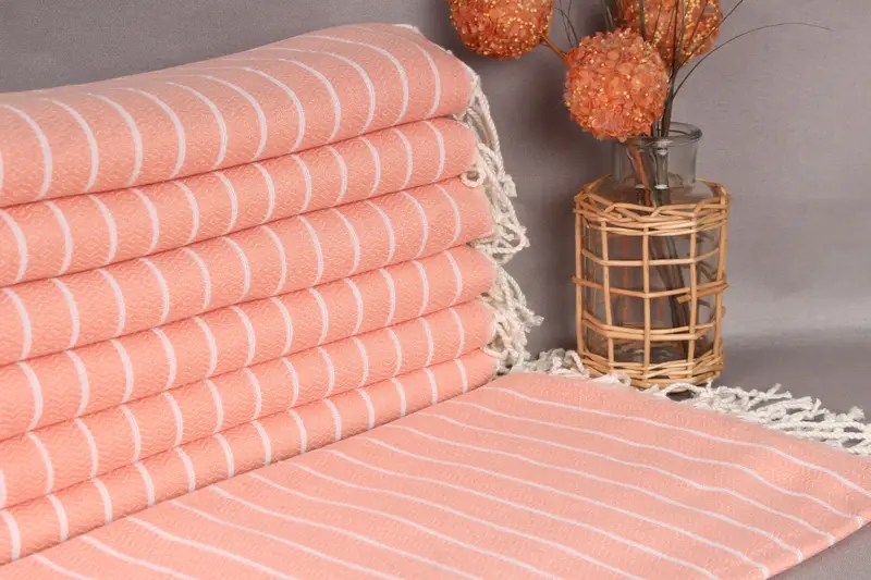 Quick-dry peshtemal, Wedding Anniversary Gift, 70x40 Cotton Striped Towel, Xmas Gifts, Wedding Gift, Quick-Dry Beach Towel, Organic Cotton Towel - 1