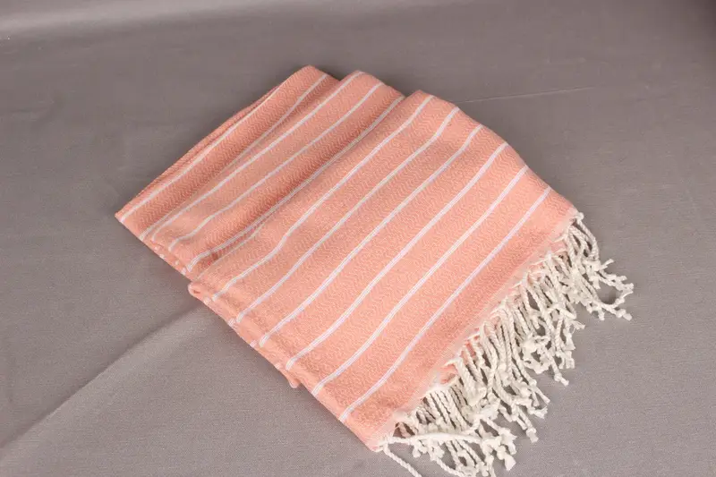 Quick-dry peshtemal, Wedding Anniversary Gift, 70x40 Cotton Striped Towel, Xmas Gifts, Wedding Gift, Quick-Dry Beach Towel, Organic Cotton Towel - 7