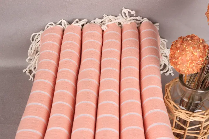 Quick-dry peshtemal, Wedding Anniversary Gift, 70x40 Cotton Striped Towel, Xmas Gifts, Wedding Gift, Quick-Dry Beach Towel, Organic Cotton Towel - 3
