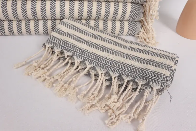 40x18 Cotton Chevron Towel, Boyfriend Gift, Gift For Mom, Bathroom Towels, Turkish Towel Hand Towel, Monogram Hand Towel, Handmade Gift, Gym Towel - 4