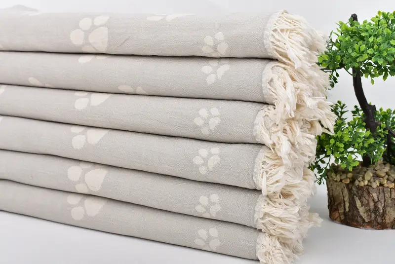 Bridesmaid Favors, Absorbent towel, Customized Turkish Towel, Holiday Towel, 70x36 Cotton Paw Design Towel, Personalized Gift, Summer Gift - 4