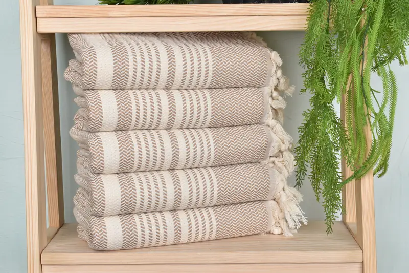 Unique Wedding Gift, Bachelorette Party Decorations, Gift For Coworker, Housewarming Gift, Turkish hand towel, 70x40 Cotton Striped Towel - 2