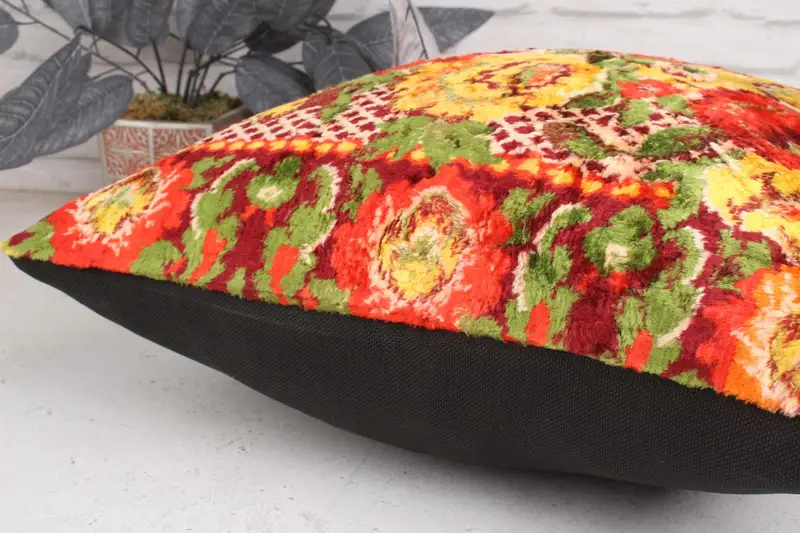 Outdoor Cushion, Pillow Cover, Turkish Rugs Pillow Case, Kilim Cushion Sham, Pillow for Couch, 18x18 Red Cushion Case, Boho Pillow - 7