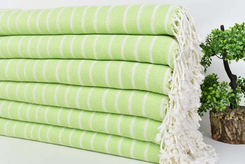 Quick-Dry Beach Towel, Fouta towel, Embroidery Towels, Peshtemal Towel USA, Bachelorette Party Decorations, 70x40 Bamboo Herringbone Towel - 3