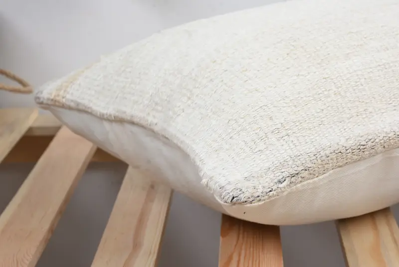 Throw Kilim Pillow, Ethnical Kilim Rug Pillow, 12x20 White Pillow Cover, Bohemian Cushion Pillow, Turkish Pillow, Natural Pillow Case, Pillow Cover - 6