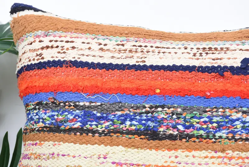 Cubierta de almohada anatoliana, cojín blanco 24x24, cubierta simulada de almohada boho, cubierta de almohada, almohada de kilim turco, almohada de sillón, almohadas antiguas - 2