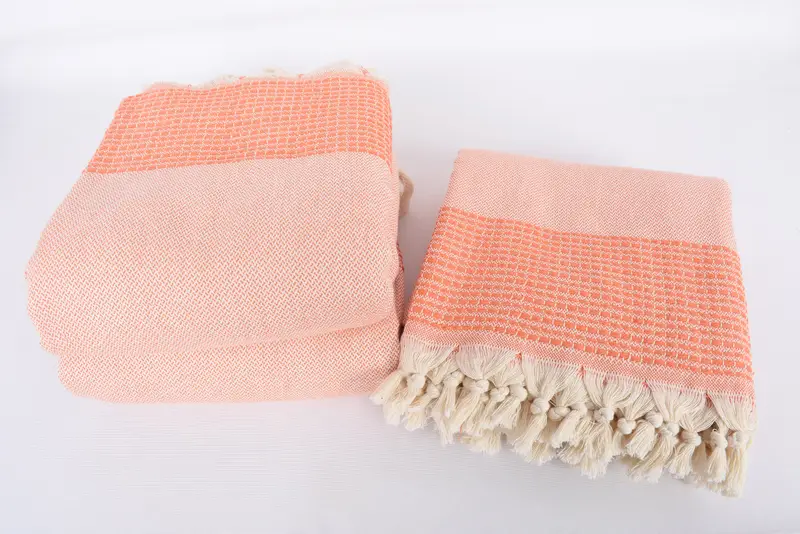 Housewarming Gift, Gift For Her, Bachelorette Gifts, Turkish Towel Beach Blanket, Aesthetic Blanket, Woven Throw Blanket, 96x92 Cotton Striped Towel - 7
