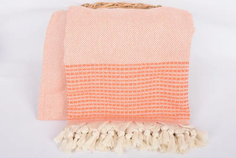 Housewarming Gift, Gift For Her, Bachelorette Gifts, Turkish Towel Beach Blanket, Aesthetic Blanket, Woven Throw Blanket, 96x92 Cotton Striped Towel - 5