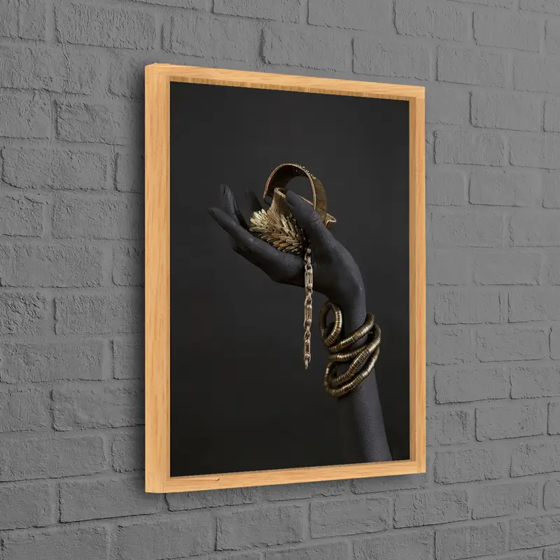 Elegant African Woman Canvas Art for Luxury Girl Room Decor