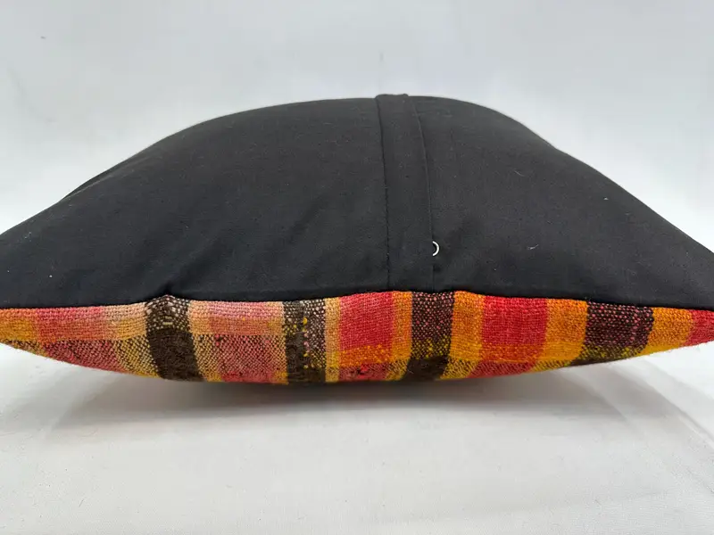Vintage Kilim Pillow, Traditional Pillow, Antique Pillows, Throw Kilim Pillow, 20x20 Red Pillow Sham, Knitted Cushion, Cushion Case - 7