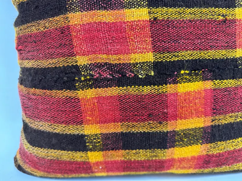 Vintage Kilim Pillow, Traditional Pillow, Antique Pillows, Throw Kilim Pillow, 20x20 Red Pillow Sham, Knitted Cushion, Cushion Case - 2