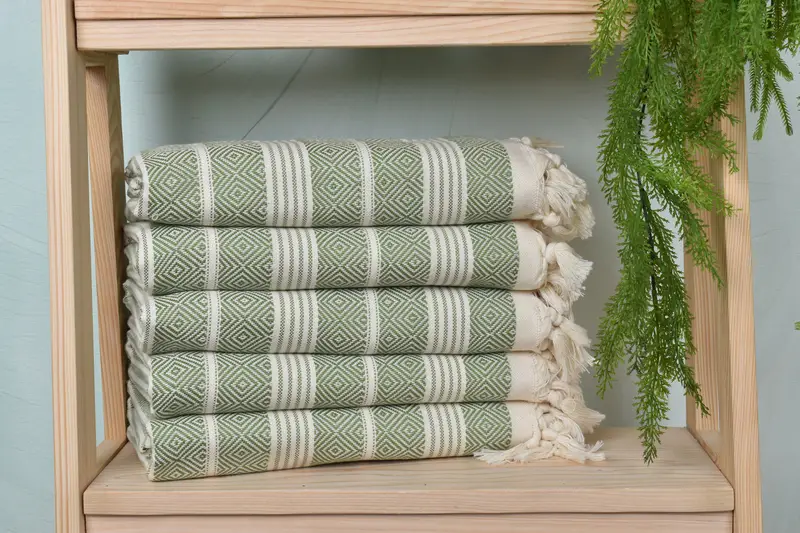 Christmas Gift, Luxury Turkish peshtemal beach towel, Cotton towel, 70x38 Cotton Diamond Towel, Large Turkish Towel, Lightweight Turkish towel - 2