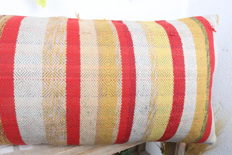 Pillow Case, Home Decor Pillow, Christmas Cushion, Neutral Pillow Sham, Kilim Cushion Sham, Boho Pillow Sham Cover, 16x36 White Pillow - 5