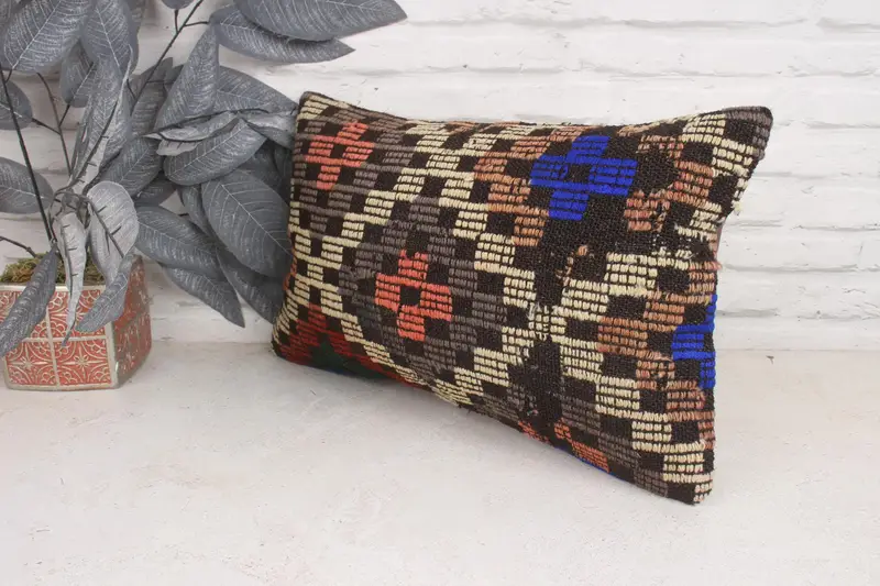 12x20 Inch Southwestern Embroidered Pillow, Handmade Decorative Pillow - 4