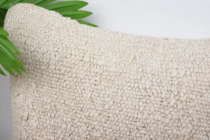 Interior Designer Pillow, Handmade Kilim Cushion, Throw Kilim Pillow, Neutral Throw Pillow Sham, 12x20 Beige Pillow Sham, Cushion Case, Muted Pillow - 2