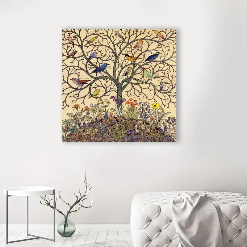 Elegantes, mit Herbstblumen bedrucktes Glas – von der Natur inspiriertes Design