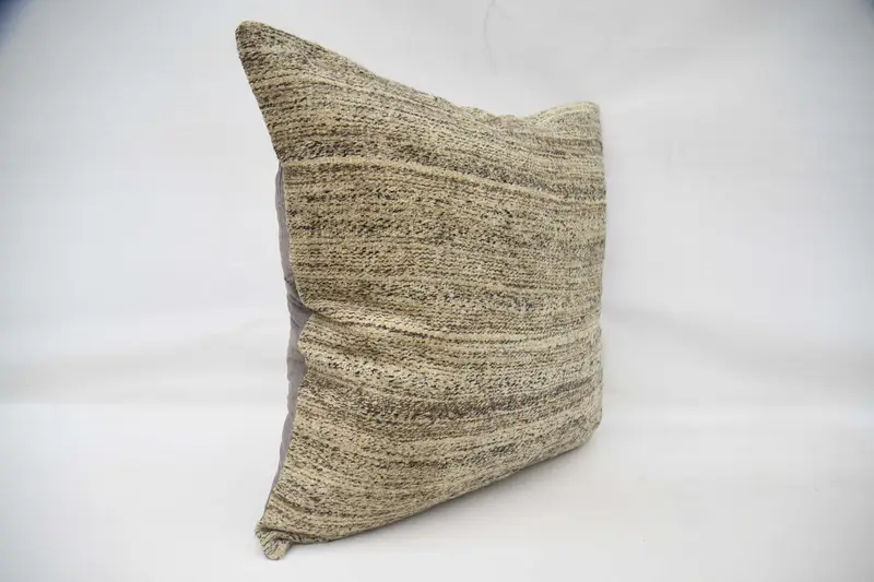 Aztec Pillow Case, Ethnical Kilim Rug Pillow, Boho Pillow Sham Cover, Pillow Sham, Handmade Kilim Cushion, 32x32 Brown Pillow Cover - 3
