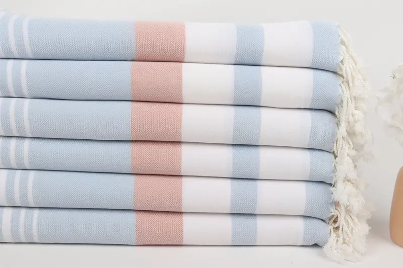 Custom Gifts, Personalized Beach Towel, 70x40 Cotton Striped Towel, First Wedding Anniversary Gift, Quick-Dry Beach Towel, Peshtemal Towel - 3