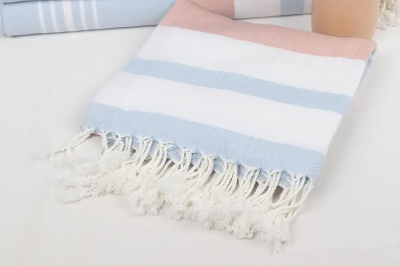 Custom Gifts, Personalized Beach Towel, 70x40 Cotton Striped Towel, First Wedding Anniversary Gift, Quick-Dry Beach Towel, Peshtemal Towel - 5