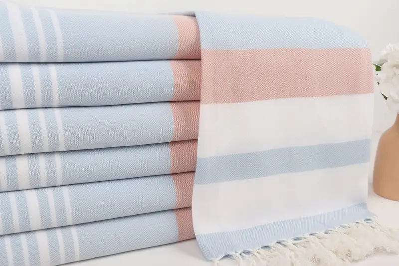 Custom Gifts, Personalized Beach Towel, 70x40 Cotton Striped Towel, First Wedding Anniversary Gift, Quick-Dry Beach Towel, Peshtemal Towel - 2