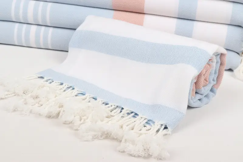 Custom Gifts, Personalized Beach Towel, 70x40 Cotton Striped Towel, First Wedding Anniversary Gift, Quick-Dry Beach Towel, Peshtemal Towel - 4