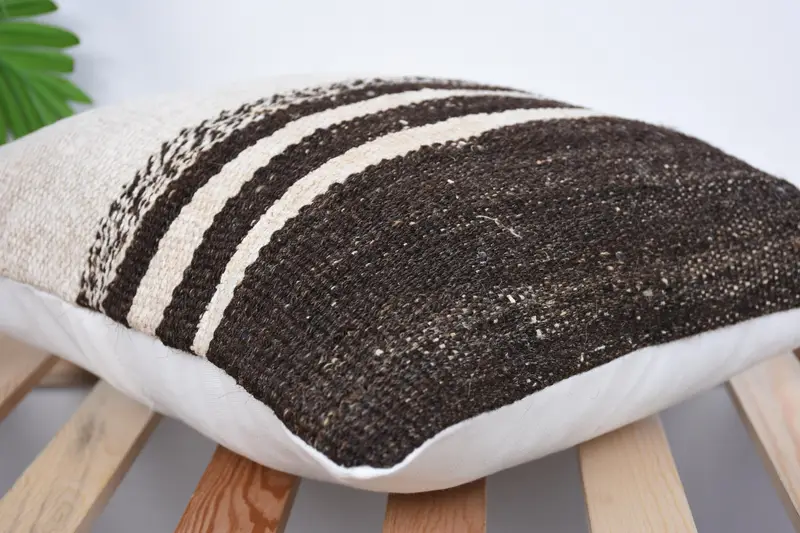 Antique Pillows, Authentic Cushion, 16x16 White Pillow Case, Vintage Pillow, Pillow Case, Turkish Kilim Pillow, Nomadic Cushion Case - 6