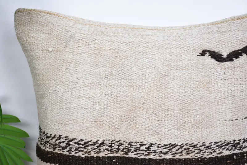 Antique Pillows, Authentic Cushion, 16x16 White Pillow Case, Vintage Pillow, Pillow Case, Turkish Kilim Pillow, Nomadic Cushion Case - 2