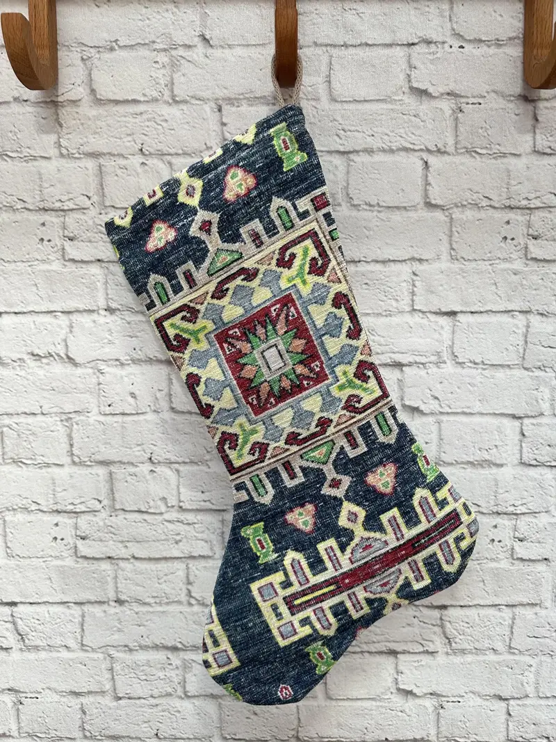 Medias estampadas con estampado Kilim: decoración navideña única