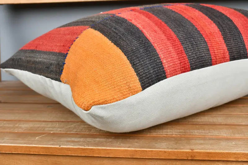 Lounge Throw Pillow, Home Decor Pillow, Turkish Pillow, Retro Throw Cushion, Cushion Case, 16x24 Red Pillow Cover, Antique Pillows - 4