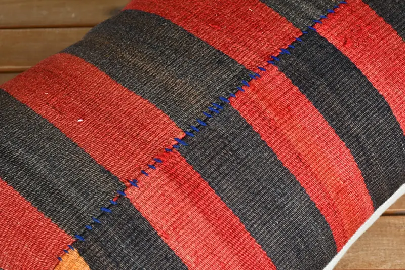 Lounge Throw Pillow, Home Decor Pillow, Turkish Pillow, Retro Throw Cushion, Cushion Case, 16x24 Red Pillow Cover, Antique Pillows - 3