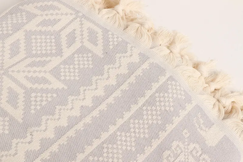 Custom Beach Blanket, 96x88 Cotton Christmas Design, Woven Throw Blanket, Custom Blanket, Deer Pattern Towel, Tablecloth, Turkish Cotton Blanket - 6