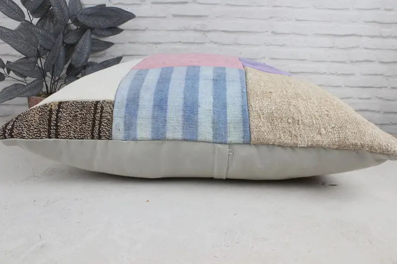 32x32 Pink Pillow, Pillow Cover, Ethnical Kilim Rug Pillow, Outdoor Throw Pillow Sham, Boho Pillow Sham Cover, Antique Pillows - 5