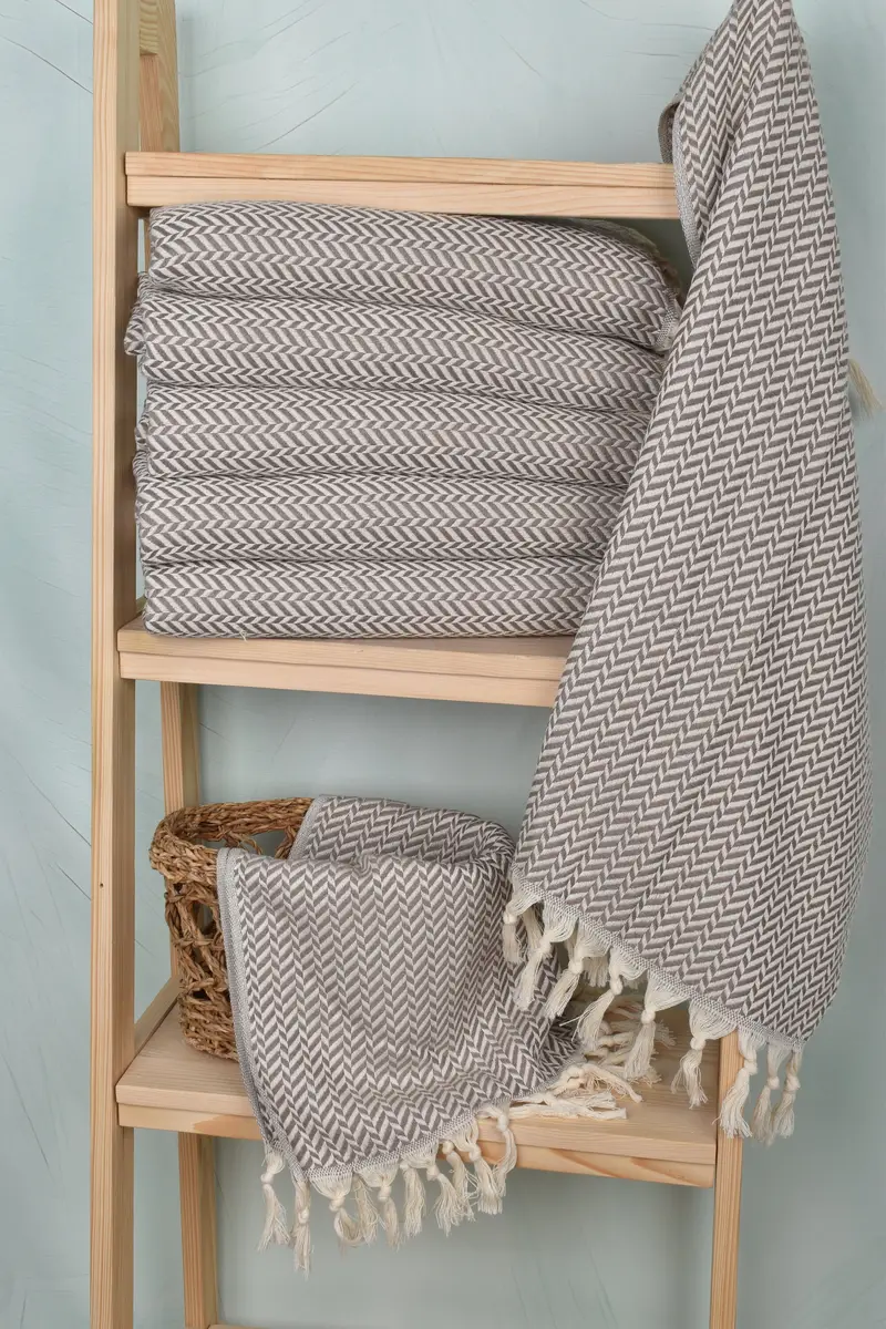 36x18 Cotton Chevron Towel, Turkish Hand Towel, Gift For Him, Personalized Kitchen Towel, Handmade Gift, Monogram Hand Towel, Wedding For Favor - 3