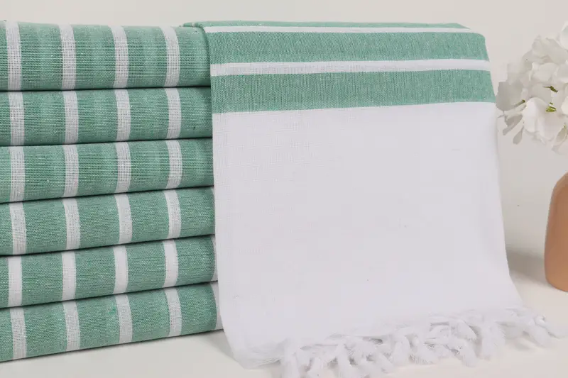 Quick-dry towel, 70x40 Cotton Striped Towel, Housewarming Gift, Lightweight Turkish towel, Bachelorette Favors Beach, Welcome Wedding Gift - 2