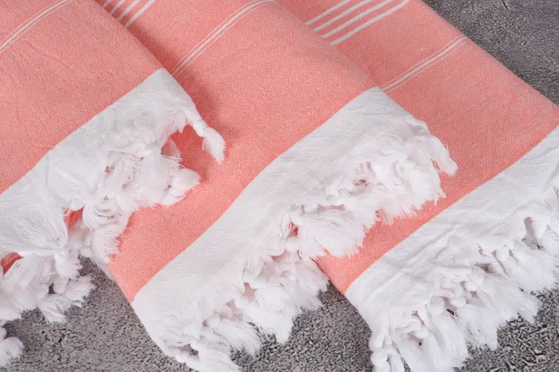 Beach Towel Gift, Organic Turkish towel, Housewarming Gift, Bachelorette Party Favors, Bridesmaid Favors, 70x36 Cotton Striped Terry Towel - 5