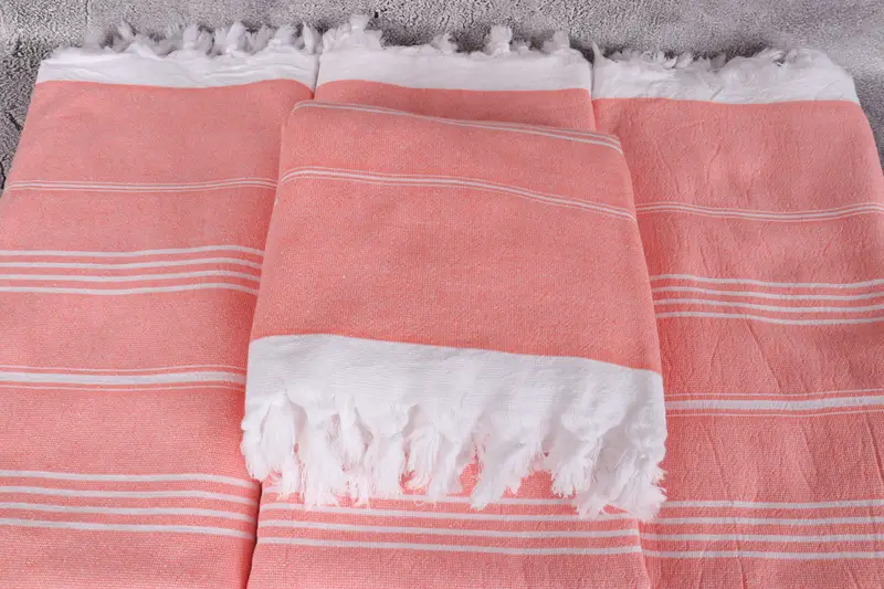 Beach Towel Gift, Organic Turkish towel, Housewarming Gift, Bachelorette Party Favors, Bridesmaid Favors, 70x36 Cotton Striped Terry Towel - 4