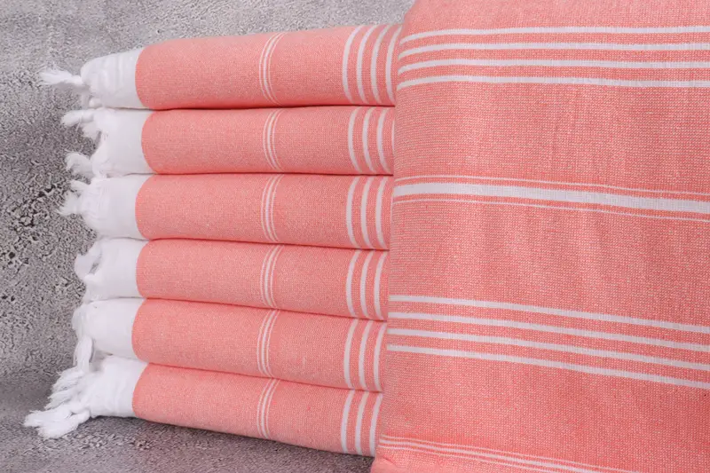 Beach Towel Gift, Organic Turkish towel, Housewarming Gift, Bachelorette Party Favors, Bridesmaid Favors, 70x36 Cotton Striped Terry Towel - 1