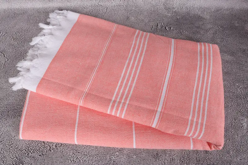 Beach Towel Gift, Organic Turkish towel, Housewarming Gift, Bachelorette Party Favors, Bridesmaid Favors, 70x36 Cotton Striped Terry Towel - 6