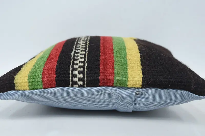 Couch Pillow Sham, Kilim Pillow, 12x12 Brown Pillow Sham, Gift Pillow, Throw Kilim Pillow, Cushion Cover, Sofa Pillow Case, Sustainable Cushion - 5