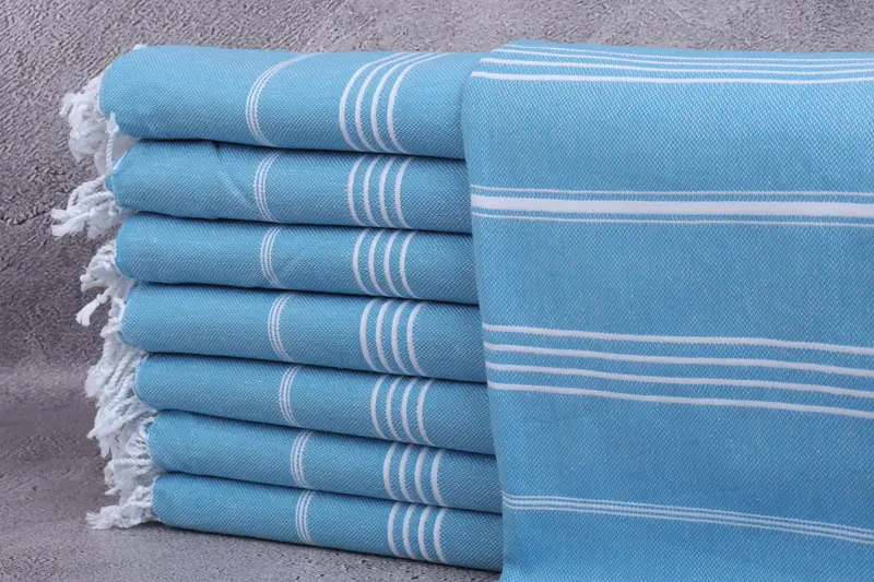 Valentines Day Gift Idea, Turkish towel, Monogram Turkish Towel, 70x40 Cotton Striped Towel, Gifts For Him, Sand-free peshtemal towel for the beach - 1