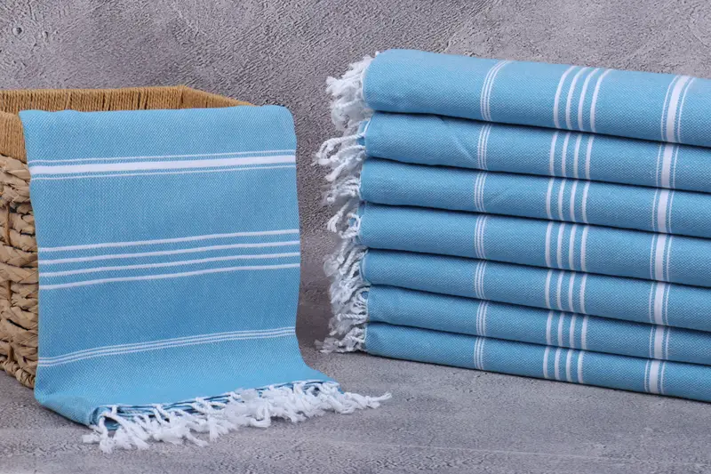 Valentines Day Gift Idea, Turkish towel, Monogram Turkish Towel, 70x40 Cotton Striped Towel, Gifts For Him, Sand-free peshtemal towel for the beach - 3