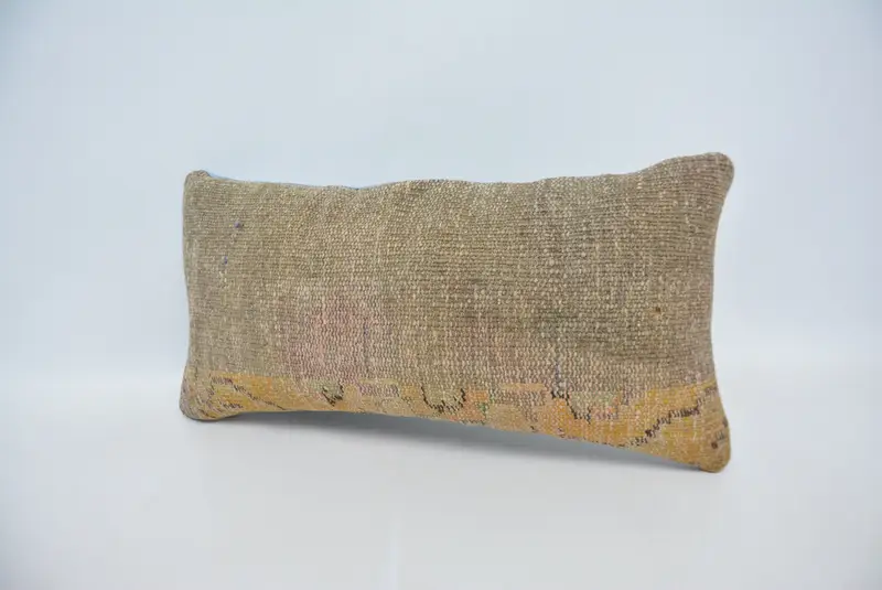 12x24 Brown Pillow Cover, Cushion, Bolster Pillow Sham, Gift Pillow, Kilim Pillow, Boho Pillow Sham Cover, Turkish Rugs Cushion - 4