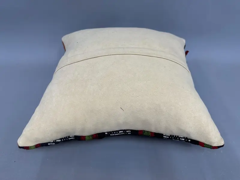 Cushion Cover, Interior Designer Pillow, 18x18 White Pillow Sham, Oriental Cushion Case, Kilim Pillow, Turkish Kilim Pillow - 7