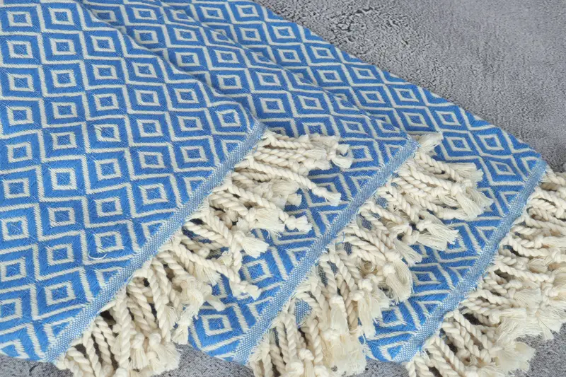 Lightweight towel, Kids Beach Towel, Wedding For Favor, 70x40 Cotton Diamond Towel, Bridal Shower Gift, Handwoven Turkish Towel, Turkish Towel Beach - 5
