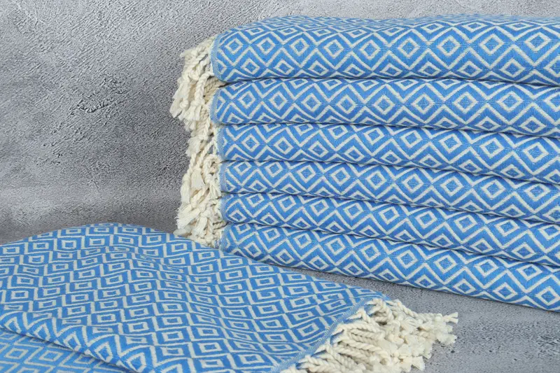 Lightweight towel, Kids Beach Towel, Wedding For Favor, 70x40 Cotton Diamond Towel, Bridal Shower Gift, Handwoven Turkish Towel, Turkish Towel Beach - 2