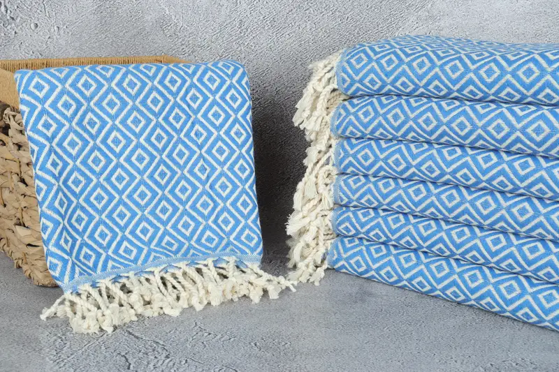 Lightweight towel, Kids Beach Towel, Wedding For Favor, 70x40 Cotton Diamond Towel, Bridal Shower Gift, Handwoven Turkish Towel, Turkish Towel Beach - 3